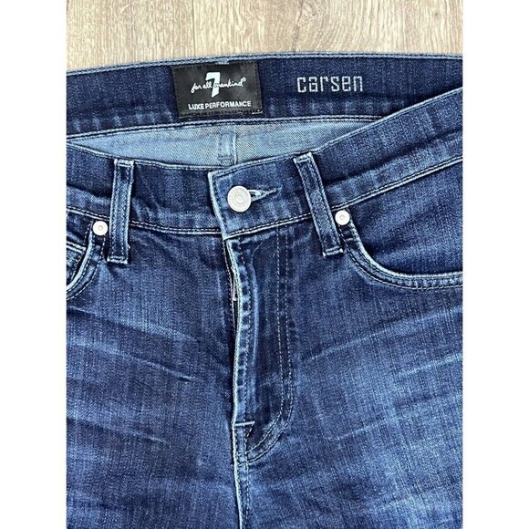 SEVEN 7 FOR ALL MANKIND Men’s Carson Luxe Performance Jeans Dark Wash Size 30 - Picture 2 of 12